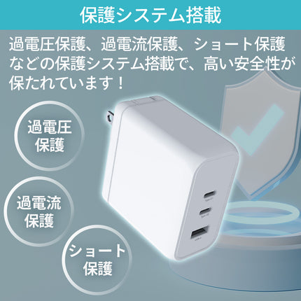 【公式】FFF SMART LIFE CONNECTED ACアダプター Type-C USB 充電器 ノートパソコン対応 100W 100V 240V 50/60Hz 2A MAX FFF-ACC100CCA