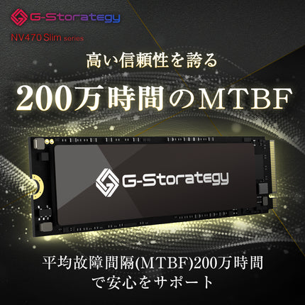 G-Storategy SSD 銅熱伝導シート 2TB PS5対応 Gen4×4 最大読込:7450MB/s 最大書込:6750MB/s 5年保証 NV47002TBY3G1NH1