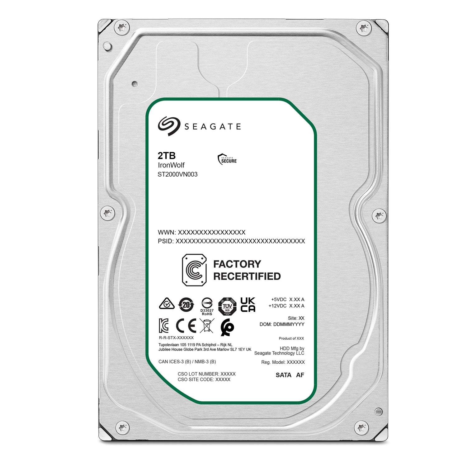 Seagate IronWolf ST2000VN003 整備済み 2TB 3.5インチ NAS用 内蔵HDD|24時間稼働対応 国内正規代理店品 180日保証
