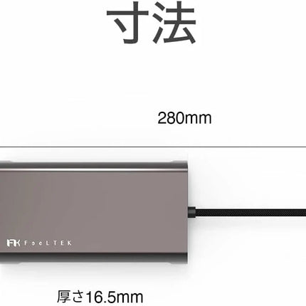 【公式】Type-Cハブ iPhone15対応 Mega-Dock 11 in 1 USB-C Hub USB-C PD最大100W対応 Thunderbolt 3データ転送/HDMI 4Kビデオ/デュアルカードリーダースロット搭載 トリプルディスプレイモード対応 Feeltek UCH011AP2