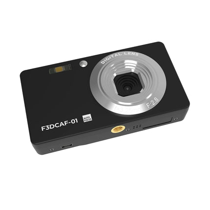 コンパクトデジタルカメラ 800万画素 2.7インチ液晶 WEBカメラ 8倍ズーム 動画撮影 最大4K10fps オートフォーカス ブラック F3DCAF-01 FFF SMART LIFE CONNECTED