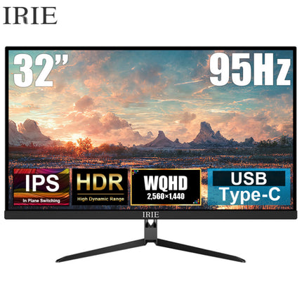 IRIE ゲーミングモニター 32インチ リフレッシュレート 95Hz 2560x1440 WQHD HDR対応 PS5対応 FFF-LD32P3D-RSL