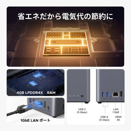 UGREEN NASync DH2300｜2ベイ NASストレージ 最大60TB対応