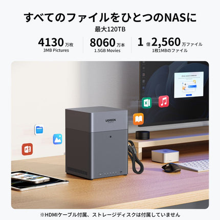 UGREEN NASync DH4300 Plus｜4ベイ NASストレージ 最大120TB対応