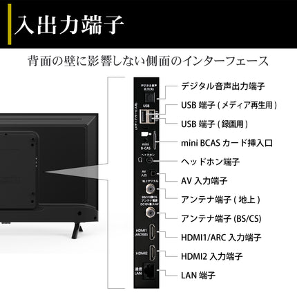 【公式】IRIE Google TV 32V型 中古 ハイビジョン 外付けHDD番組録画 配信動画視聴 地上波視聴 Wチューナー搭載 FFF-TV32WG-RSL-U