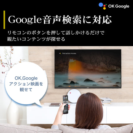 【公式】IRIE Google TV 32V型 ハイビジョン 外付けHDD番組録画 配信動画視聴 地上波視聴 Wチューナー搭載 FFF-TV32WG-RSL