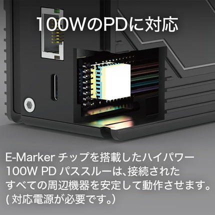 HCD016GM1F USB-C ドッキングステーション｜HDMI×2・DP出力・100W PD対応