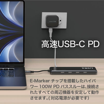 HCM010AP2F USB4 10-in-1 ハブ｜8K × 2 HDMI・100W PD