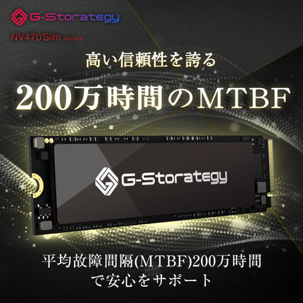 【公式】G-Storategy SSD 銅熱伝導シート 2TB PS5対応 Gen4×4 最大読込:7450MB/s 最大書込:6750MB/s 5年保証 NV47002TBY3G1NH1