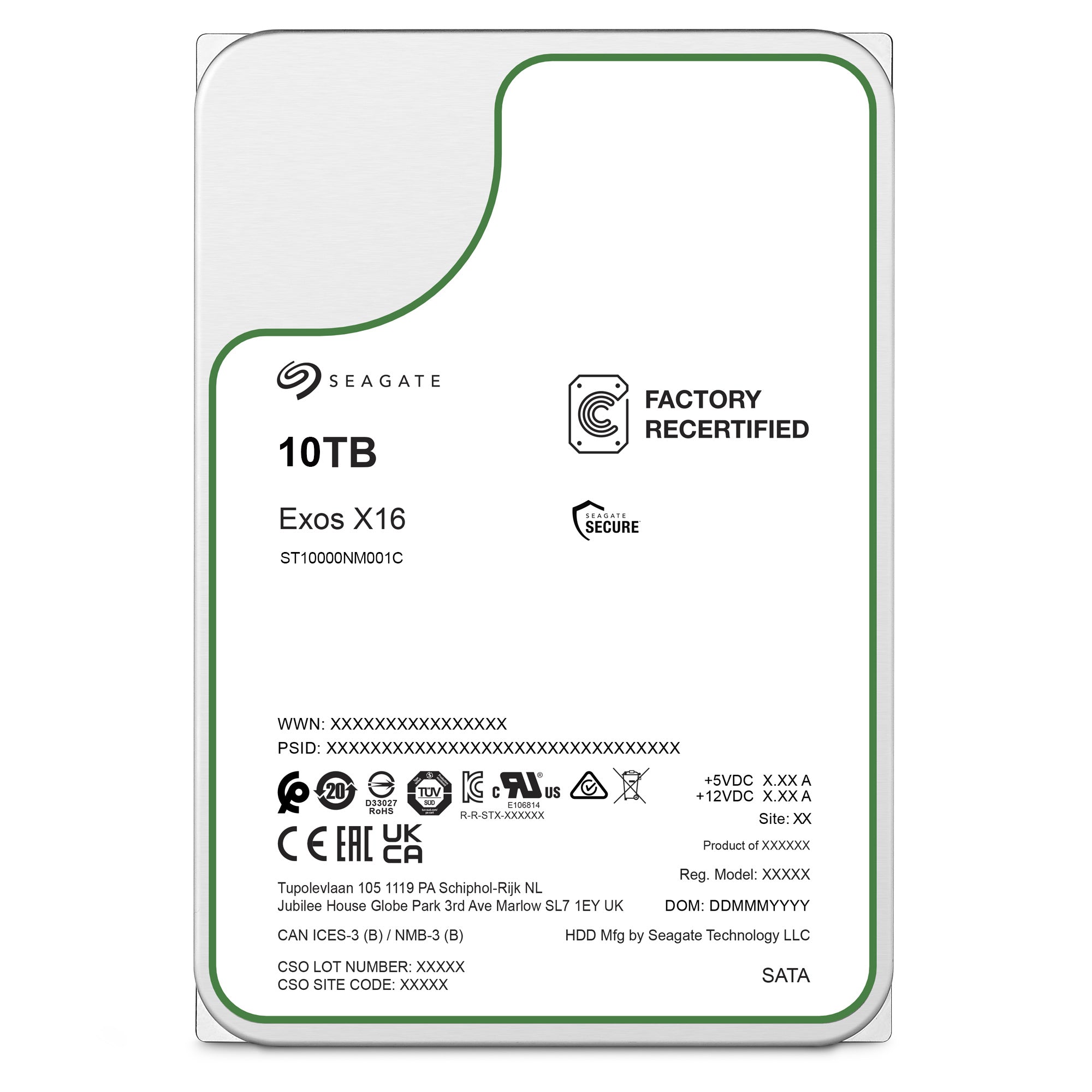 Seagate Exos X ST10000NM001C 整備済み 10TB HDD｜3.5インチ サーバー