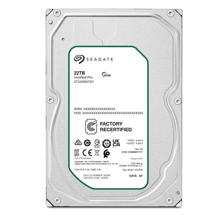 Seagate Exos X ST22000NM000C 整備済み 22TB 3.5インチ 内蔵HDD｜サーバー・データセンター用 国内正規代理店品 180日保証