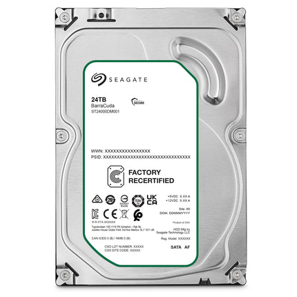 Seagate Barracuda ST24000DM001 整備済み 24TB 3.5インチ 内蔵HDD｜デスクトップPC換装・増設用 国内正規代理店品 180日保証