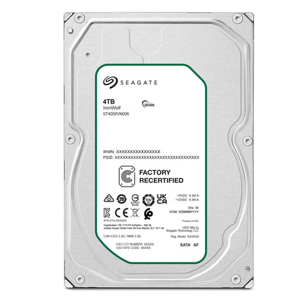 Seagate IronWolf ST4000VN006 整備済み 4TB 3.5インチ NAS用 内蔵HDD｜24時間稼働・RAID対応 国内正規代理店品 180日保証