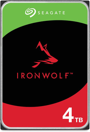Seagate IronWolf 4TB HDD ST4000VN008｜NAS・常時稼働向け高耐久モデル｜RAID対応・低振動