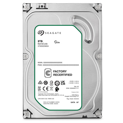 HDD 3.5インチ 8TB 5400rpm SATA600 256MB seagate BarraCuda ST8000DM004 内蔵 ハードディスク整備済み品
