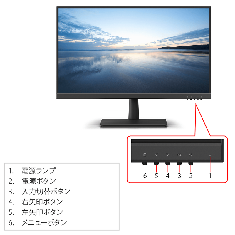 モニター 27インチ 新品同様 富士通 パソコン用ディスプレイ 27型 1920 x 1080 訳あり WMD27011BT