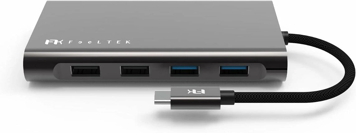 【公式】Type-Cハブ iPhone15対応 Mega-Dock 11 in 1 USB-C Hub USB-C PD最大100W対応 Thunderbolt 3データ転送/HDMI 4Kビデオ/デュアルカードリーダースロット搭載 トリプルディスプレイモード対応 Feeltek UCH011AP2