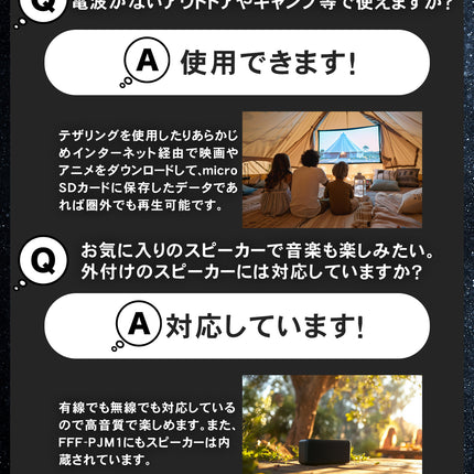【公式】FFF モバイルプロジェクター 小型 Andorid9 DLP Wi-Fi 台形補正 4000mAh 30000時間 ポータブル FFF-PJM1
