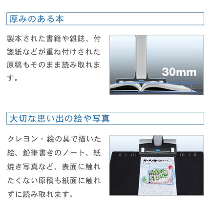 スキャナー A3 富士通 PFU ScanSnap SV600 コンパクト 対応 切らずに読み取り 手相 アクセサリー 絵 ノート ブック補正機能 ドキュメントスキャナ オーバーヘッド読取方式 FI-SV600B