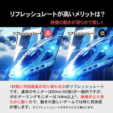 【公式】IRIE ゲーミングモニター 24.5インチ リフレッシュレート 240Hz 1920x1080 フルHD HDR対応  FFF-LD25G6