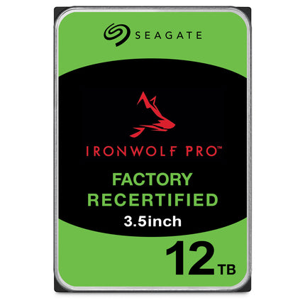 Seagate IronWolf Pro 12TB 3.5インチ HDD ST12000NT001  整備済み｜ 24時間稼働 RAID NAS 内蔵ハードディスク CMR シーゲイト アイアンウルフプロ 6Gb/s 256MB 7200rpm 国内正規代理店品 180日保証