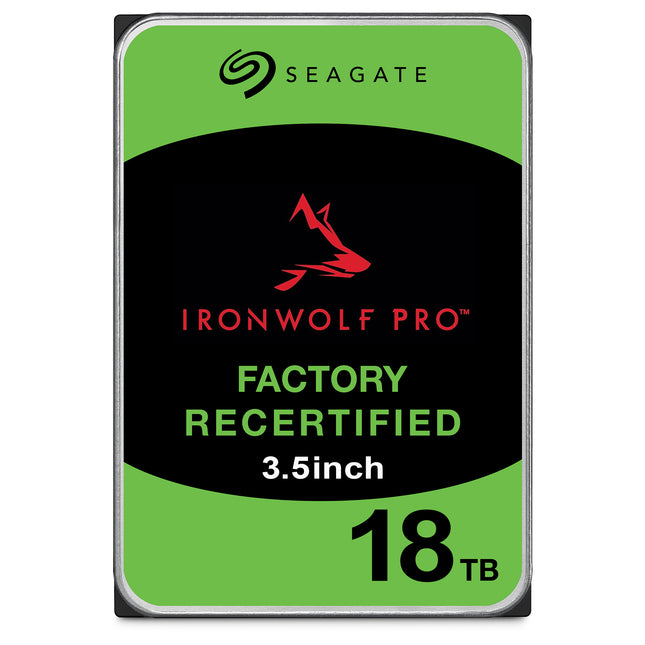 Seagate IronWolf Pro 18TB 3.5インチ HDD ST18000NT001  整備済み｜ 24時間稼働 RAID NAS 内蔵ハードディスク CMR シーゲイト アイアンウルフプロ 6Gb/s 512MB 7200rpm 国内正規代理店品 180日保証