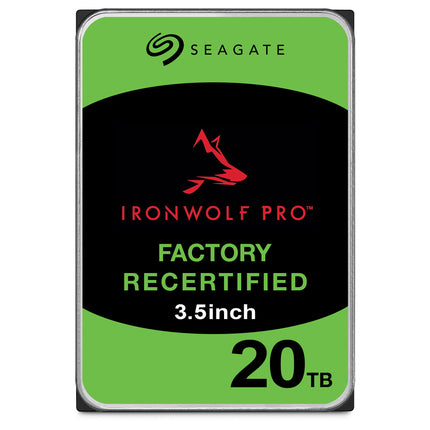 Seagate IronWolf Pro 20TB 3.5インチ HDD ST20000NT001  整備済み｜ 24時間稼働 RAID NAS 内蔵ハードディスク CMR シーゲイト アイアンウルフプロ 6Gb/s 512MB 7200rpm 国内正規代理店品 180日保証