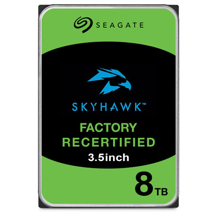 Seagate SkyHawk HDD ST8000VX010 整備済み 8TB 3.5インチ 内蔵HDD｜監視カメラ・DVR/NVR録画用｜24時間稼働・高耐久モデル  国内正規代理店品 180日保証