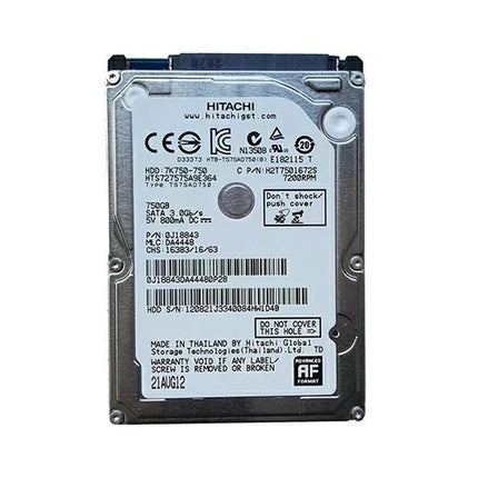 HGST 2.5インチ 内蔵ハードディスク 750GB HTS727575A9E364 SATA 16MB 7200rpm 9.5mm厚 内蔵hdd バルク品