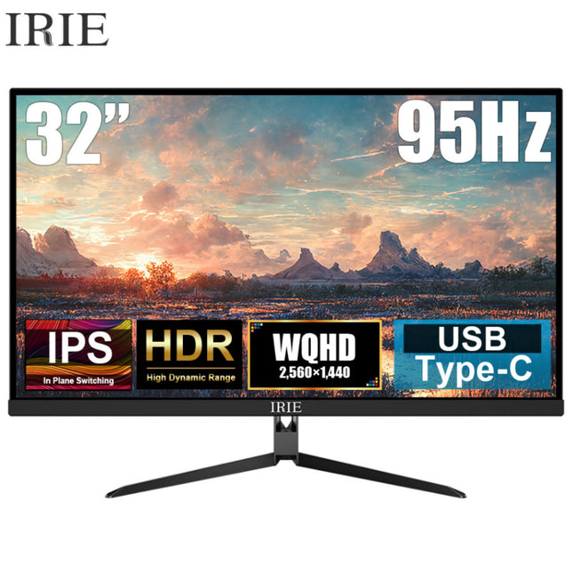 IRIE ゲーミングモニター 32インチ 中古 リフレッシュレート 95Hz 2560x1440 WQHD HDR対応 PS5対応 FFF-LD32P3D-U【公式】