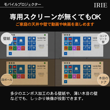 【公式】FFF　モバイルプロジェクター 小型 Andorid9 DLP Wi-Fi 台形補正 4000mAh 30000時間 ポータブル FFF-PJM1