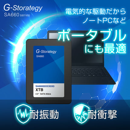 【公式】G-Storategy SSD 内蔵型 1TB 2.5インチ 読込速度 : 562MB/s 書込速度 : 497MB/s 3年保証 SA66001TBY4G1