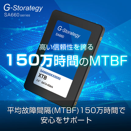【公式】G-Storategy SSD 内蔵型 2TB 2.5インチ 読込速度 : 552MB/s 書込速度 : 510MB/s 3年保証 SA66002TBY4G1