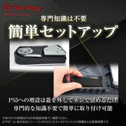 【公式】G-Storategy SSD ヒートシンク付き 2TB PS5対応 Gen4×4 最大読込:7450MB/s 最大書込:6750MB/s 5年保証 NV47002TBY3G1