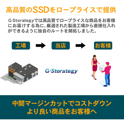 【公式】G-Storategy SSD 内蔵型 2TB 2.5インチ 読込速度 : 552MB/s 書込速度 : 510MB/s 3年保証 SA66002TBY4G1